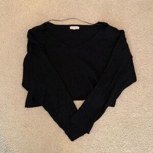 LA Hearts Black Ribbed Knit Sweater